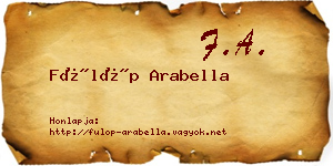 Fülöp Arabella névjegykártya